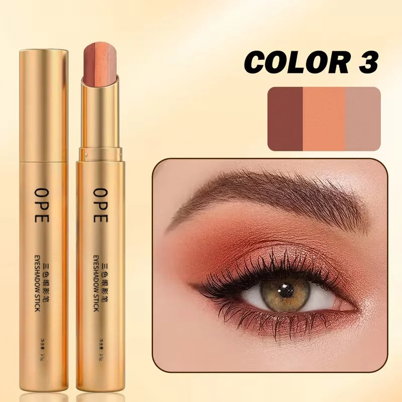 TriGlow™ Eyeshadow Stick ✨👁️ — 3 Colors, One Easy Swipe